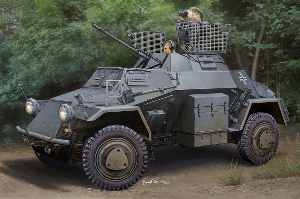 1:35 Сборная модель Бронемашина German Sd.Kfz.222 Leichter Panzerspahwagen (1st Series) - 83815