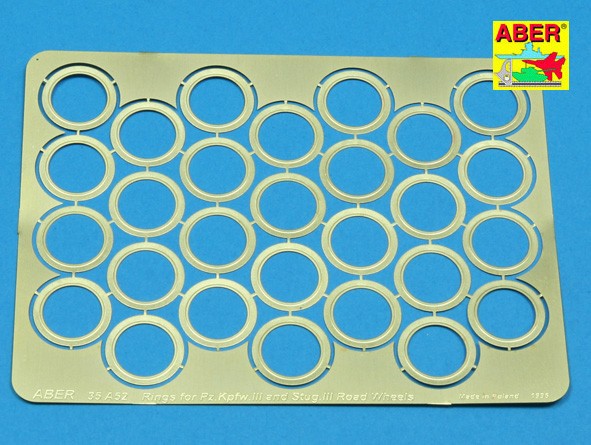 1:35 Фототравление Rings between road wheels for Pz.Kpfw.III and Stug.III - 35 A052