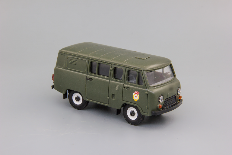 1:43 УАЗ 39099 Гвардия (пластик), хаки - 15915-02