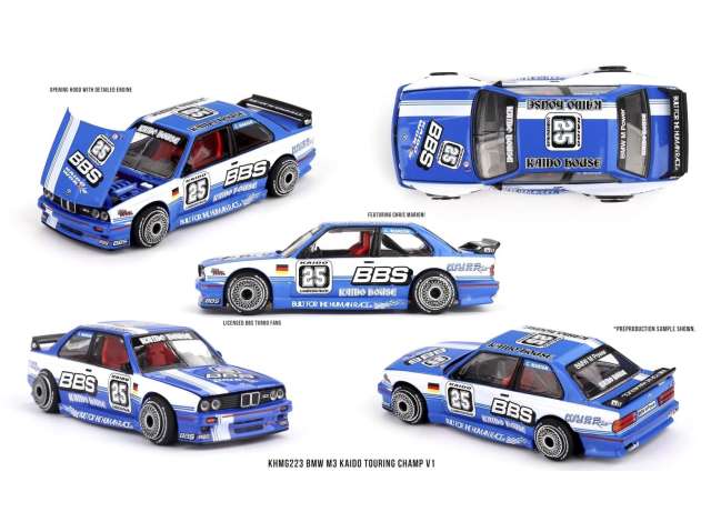 1:64 BMW M3 (E30) *Kaido Touring Chapm V1*, blue/white 1989 - MGTKHMG223