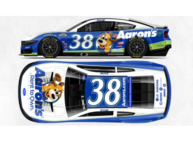 1:64 Ford Mustang #38 Zane Smith *Aaronâ€™s Lucky Dog*, blue/white 2026 - C382661ARNZS