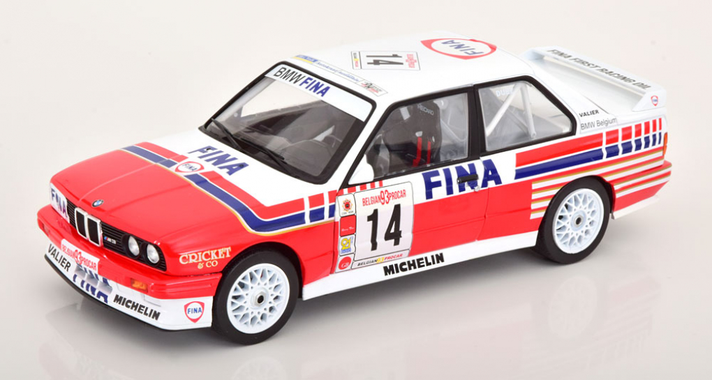 1:18 BMW 3-series (e30) N14 Belgium Procar (1993) Marc Duez, Red White - 1801523