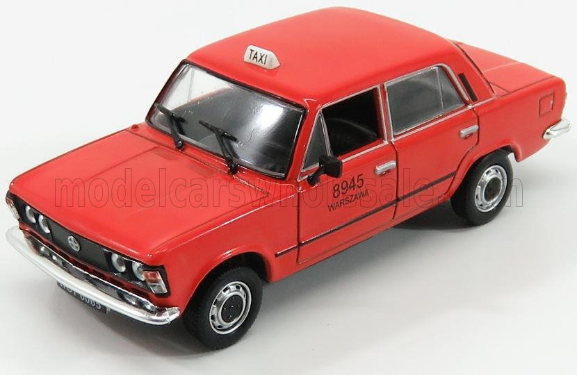 1:43 POLSKI FIAT 125p Taxi 8945 Warszawa (1969), Red - 116323
