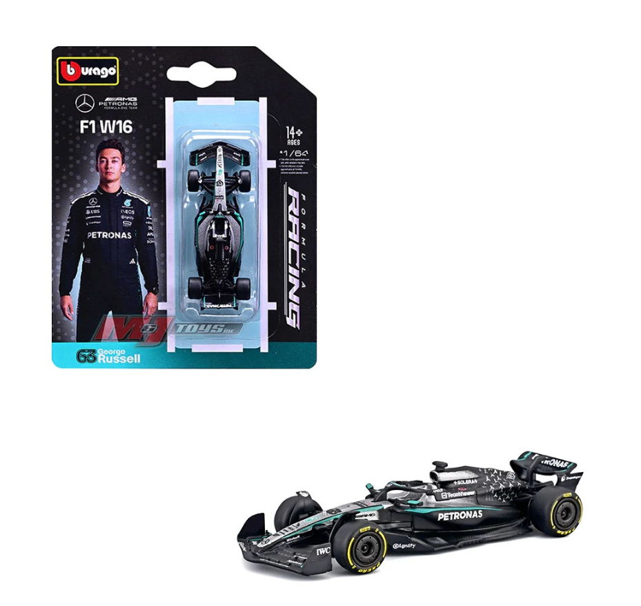 1:64 MERCEDES-BENZ AMG F1 W16 E Performance №63 Formula 1 George Russell (2025) - 18-58002 #63