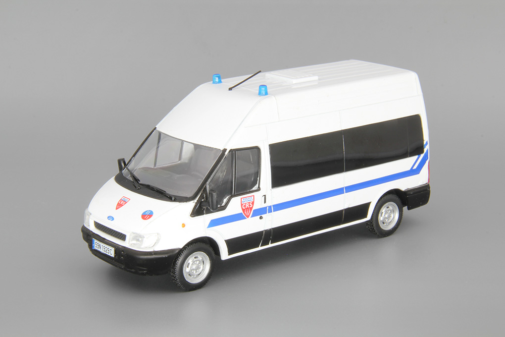1:43 FORD Transit Национальная полиция Франции, Полицейские Машины Мира 41, белый - PCW041