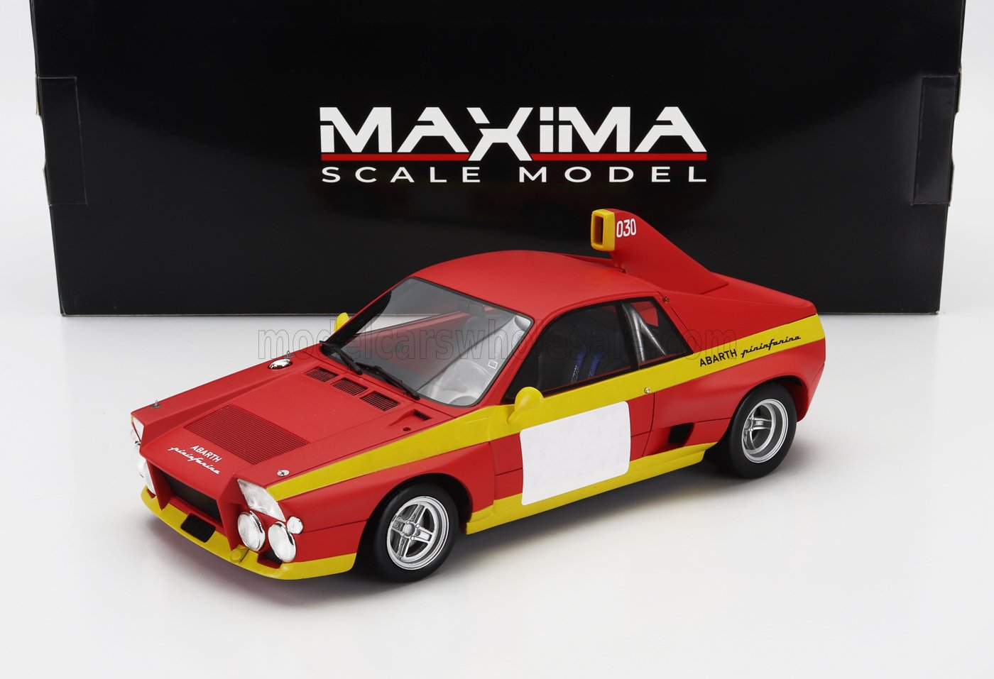 1:18 ABARTH Se030 Pininfarina - Press (1974), Matt Red Yellow - MAX006000