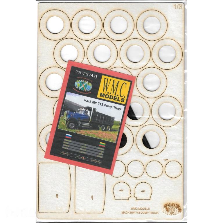 1:25 Дополнительный набор для Mack RW 713 Dump Truck (лазерная резка) - WMC-43-1