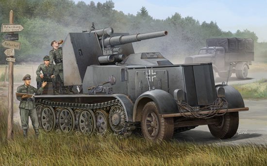 1:35 Сборная модель САУ Sd.Kfz.8 mit Flak 18 Selbsfahrlafette - 01585