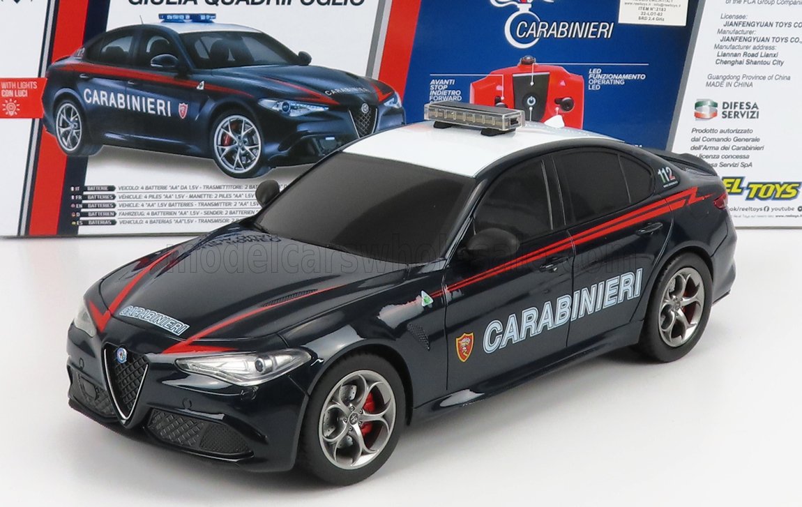 1:18 ALFA ROMEO Giulia Quadrifoglio Carabinieri Police (2015), Blue - 2183