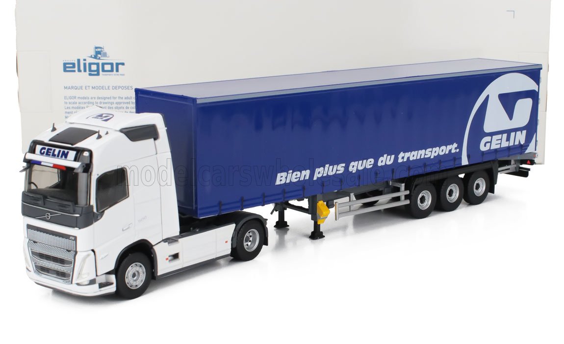 1:43 VOLVO Fh 500 Truck Telonato Gelin Transports (2020), White Blue - 118325