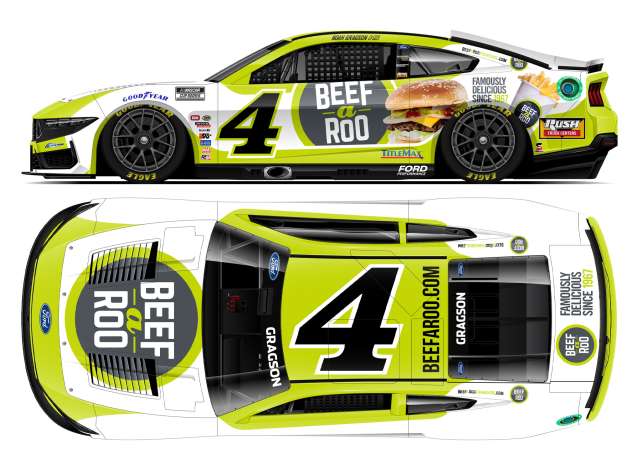 1:64 Ford Mustang Dark Horse #4 Noah Gragson *Beef a Roo*, green/white 2025 - CX42565BERNG