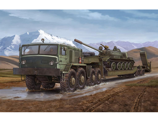 1:35 Сборная модель Минский-537 с прицепом - 00211