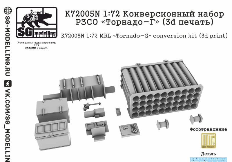 1:72 Набор для конверсии РЗСО «Торнадо-Г» (3d печать) - K72005N