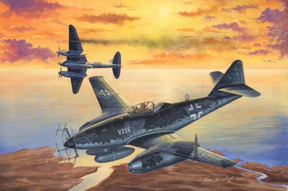 1:48 Сборная модель Самолет Me 262 A-1a/U2(V056) - 80374