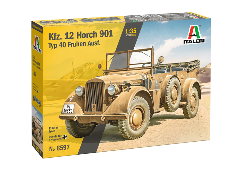 1:35 Сборная модель HORCH 901 Kft. Typ 40 Open Fruhen Ausf (1940) (подарочный набор) - 6597