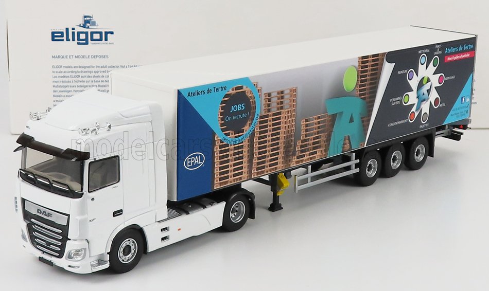 1:43 DAF Xf480 Spacecab My (2017) Truck Ateliers De Tertre Transports (2017), White - 117439