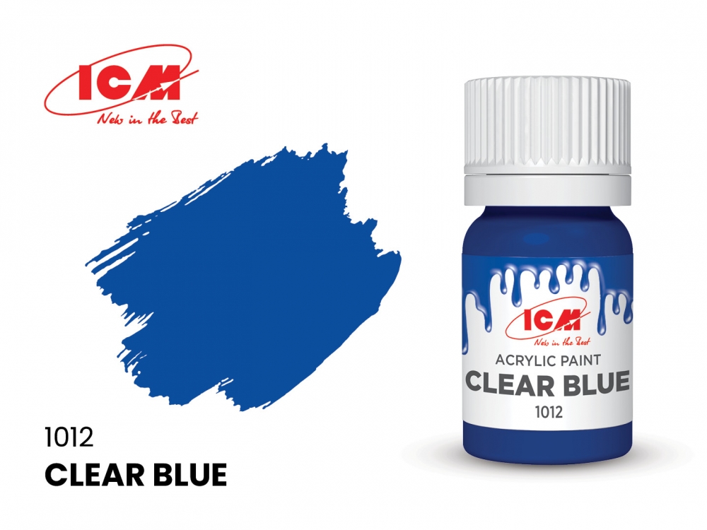 Краска для творчества, 12 мл, цвет Ясный синий(Clear Blue) - C1012