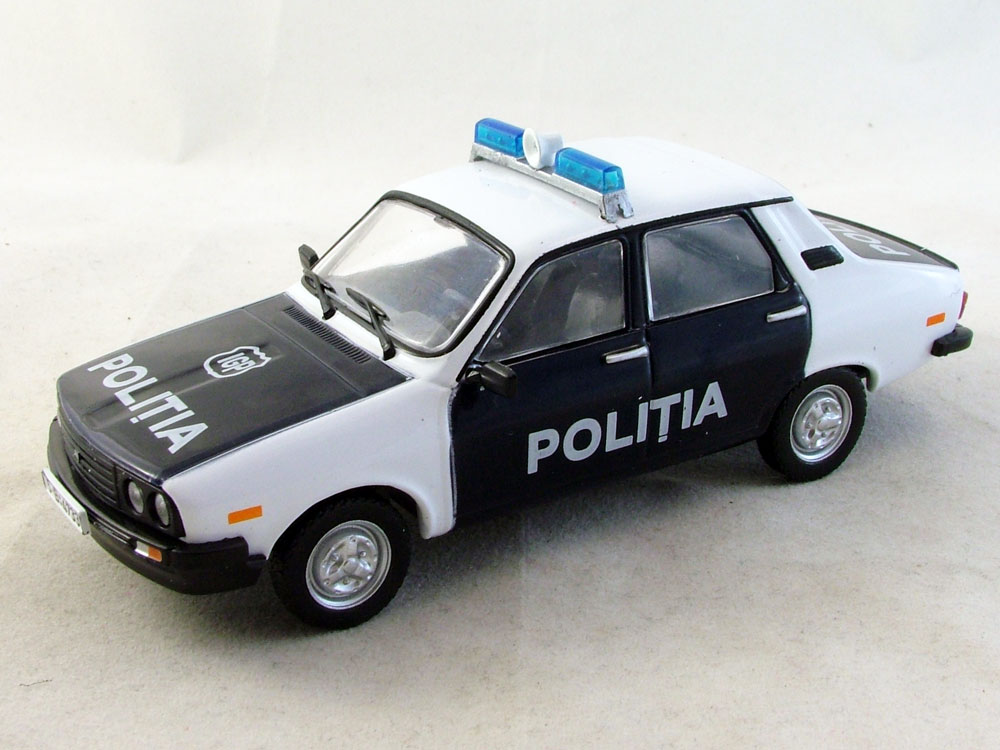 1:43 DACIA 1310 Полиция Румынии, Полицейские Машины Мира 52, бело-черный - PCW052-X2