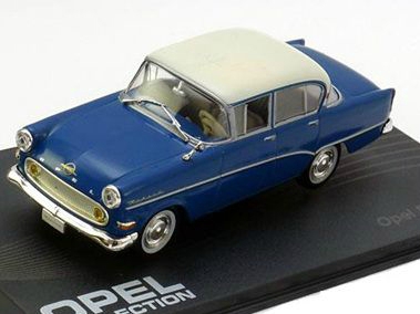 1:43 OPEL REKORD PI 4-doors (1957-1960), blue / creme - OP08