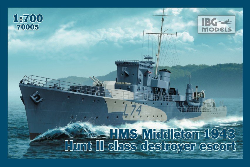 1:700 Сборная модель Британский эсминец HMS Middleton 1943г. - 70005