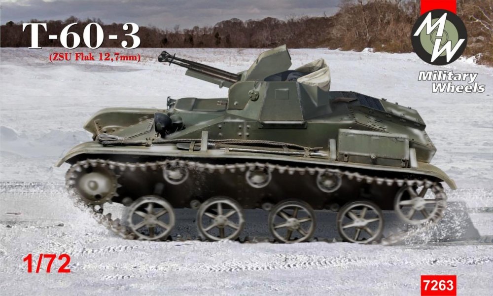 1:72 Сборная модель Советский легкий танк Т-60-3 - 7263