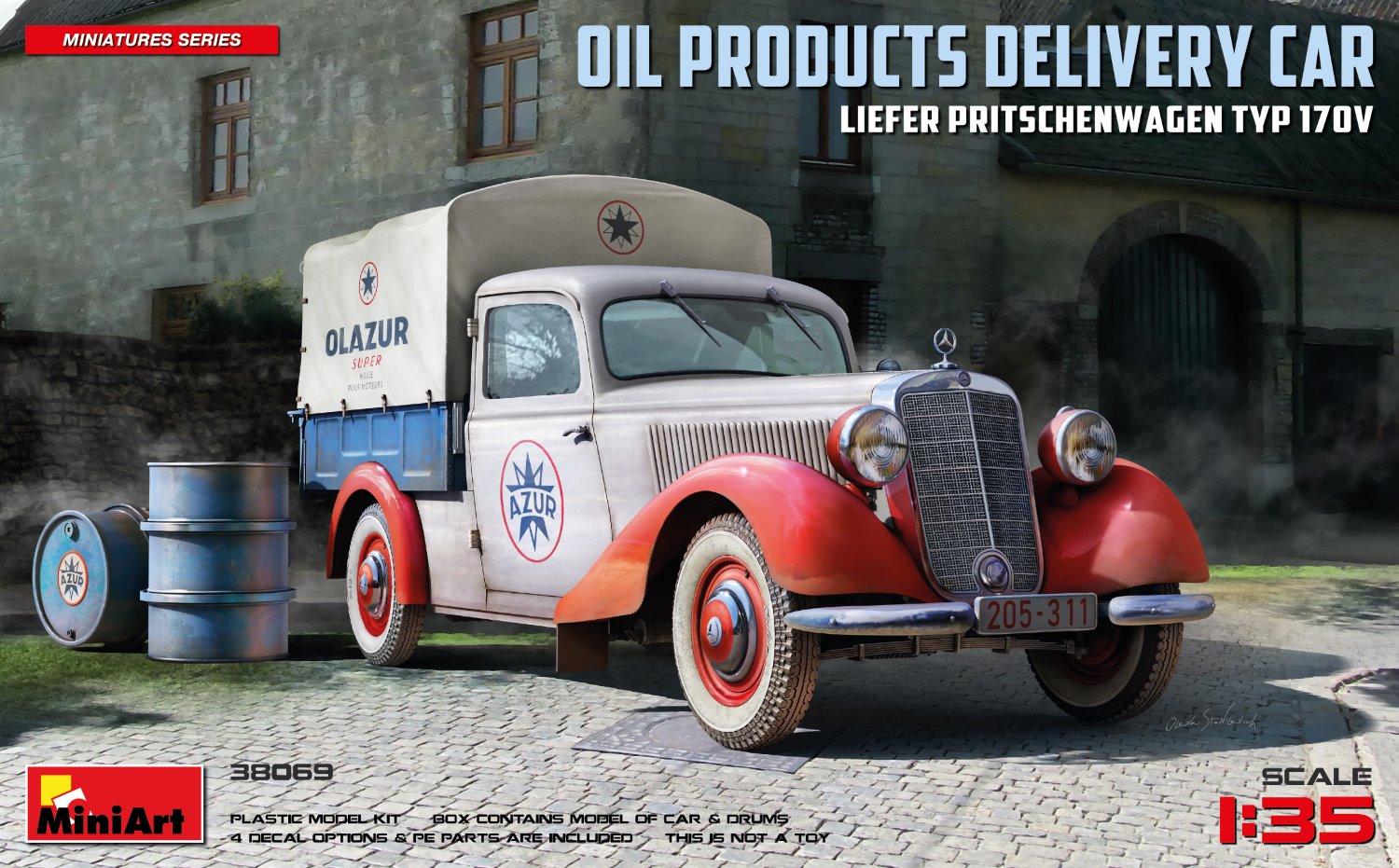 1:35 Сборная модель MERCEDES-BENZ Type 170v Truck Oil Products 1935 - 38069