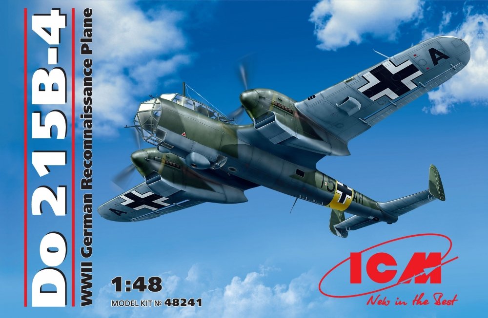 1:48 Сборная модель Германский самолет-разведчик II МВ,  Do 215B-4 - 48241