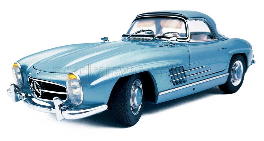 1:18 MERCEDES-BENZ 300SL Roadster Spider Hard-Top Closed (W198) (1954), light blue - M-283