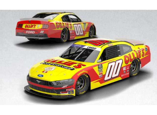 1:24 FORD Mustang #00 Sheldon Creed *Ollie`s*, yellow/red 2025 - N002523OLGSL