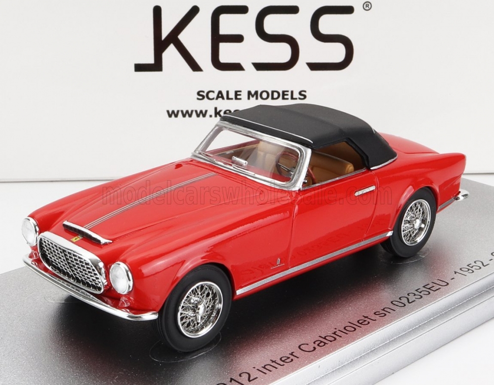 1:43 FERRARI 212 Inter Sn0235eu Cabriolet Closed (1952), Red Black - KE43056260