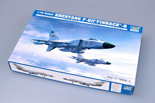 1:72 Сборная модель Китайский истребитель-перехватчик Shenyang J-8II - 01610