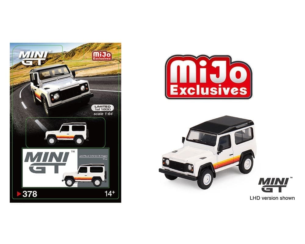 1:64 LAND ROVER Defender 90, white black - MGT00378-MJ