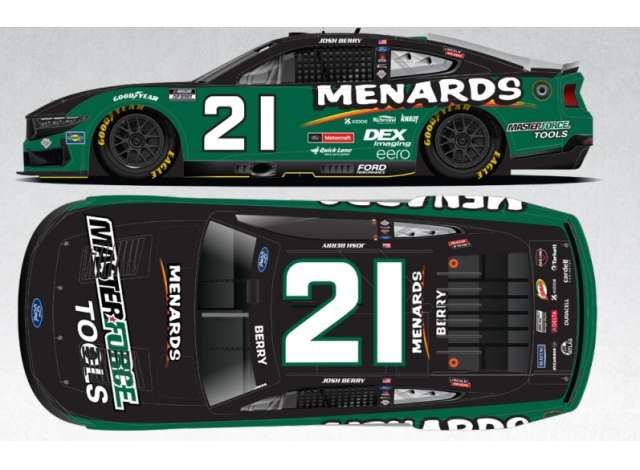 1:64 Ford Mustang #21 Josh Berry *Menards/Masterforce*, green/white 2025 - C212561MENJP