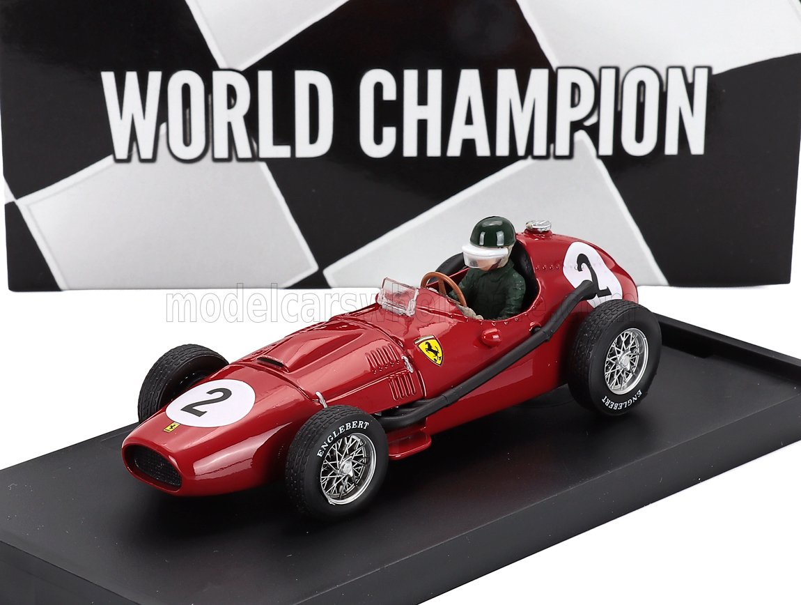 1:43 FERRARI F1  Dino 246 №2 World Champion 2nd British Gp (1958) Mike Hawthorn - With Driver Figure, Red - R068-CH-UPD-2025
