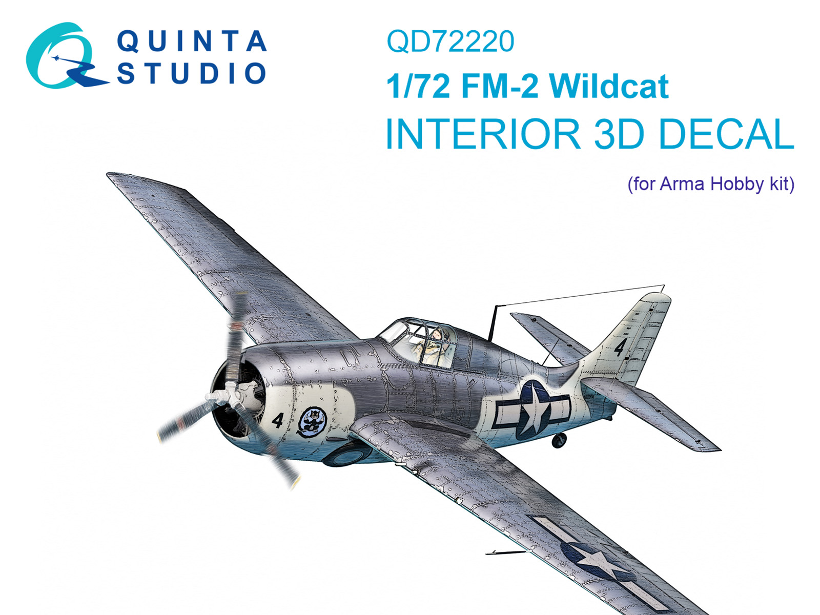 1:72 3D Декаль интерьера кабины FM-2 Wildcat (Arma Hobby) - QD72220