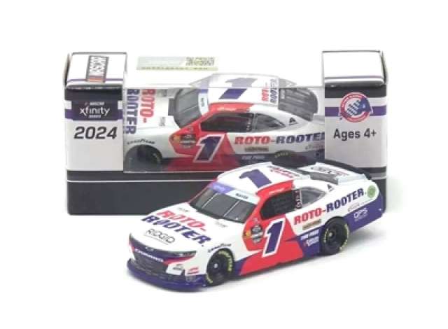 1:64 Chevrolet Camaro #1 Sam Mayer *Roto-Rooter*, white/red/blue 2024 - NX12465RTRSM