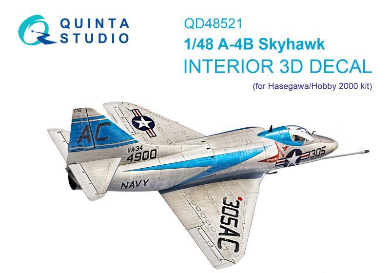 1:48 3D Декаль интерьера кабины A-4B (Hasegawa/Hobby2000) - QD48521