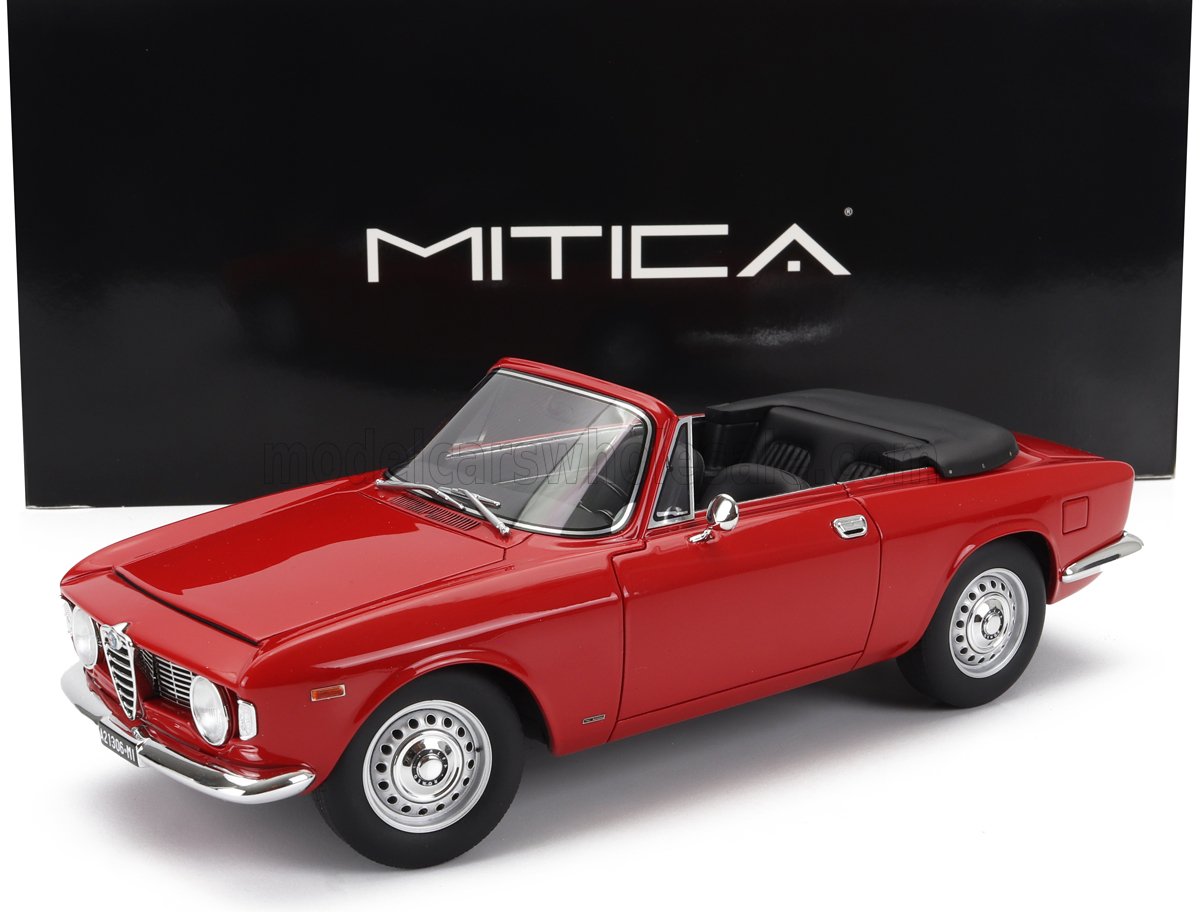 1:18 ALFA ROMEO Giulia 1600 Gtc Cabriolet Open (1964) – Interior Black, Rosso Alfa - Red - 100080