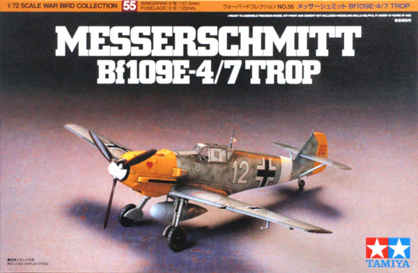1:72 Сборная модель Messerschmitt Bf 109E-4/7 Trop - 60755-X1
