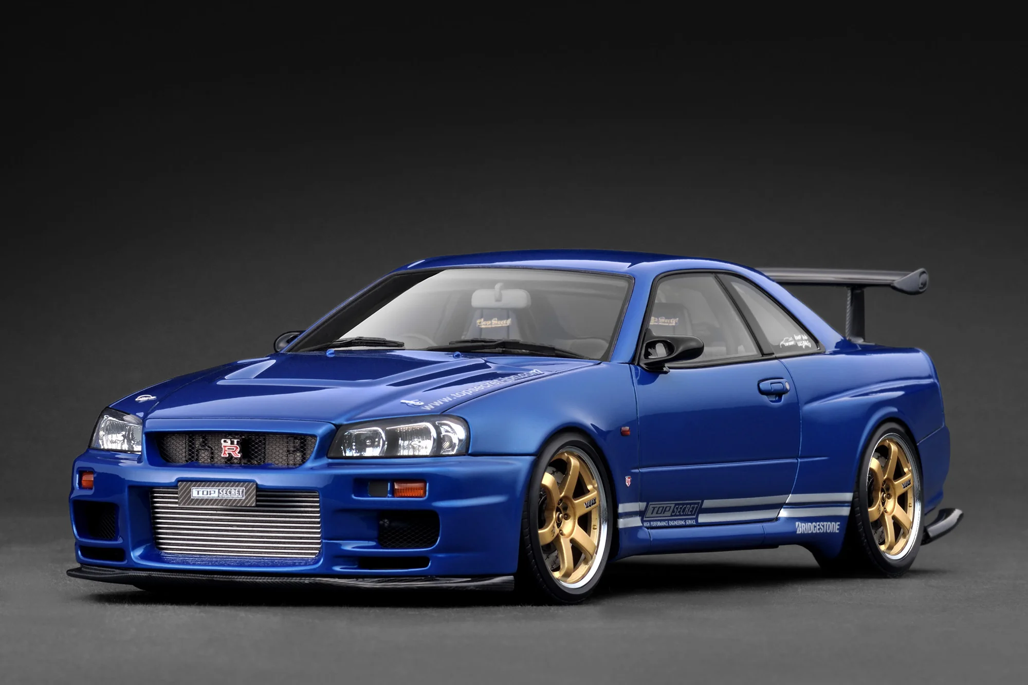 1:18 NISSAN TOP SECRET 34GT-R (BNR34), blue metallic - 3848