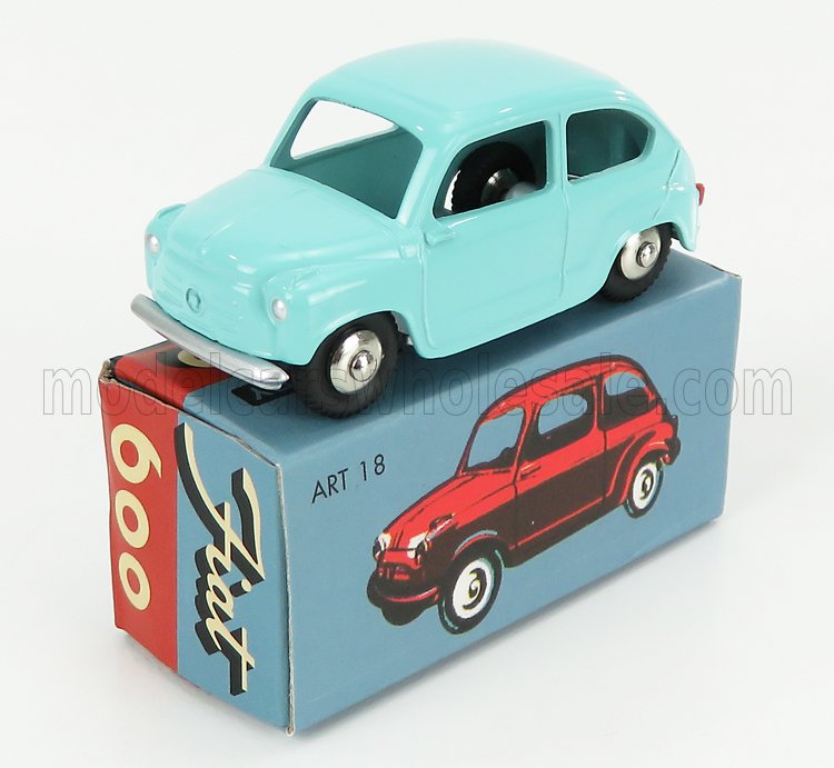 1:48 FIAT 600 Berlina (1955), Light Blue - MERATCOLL042