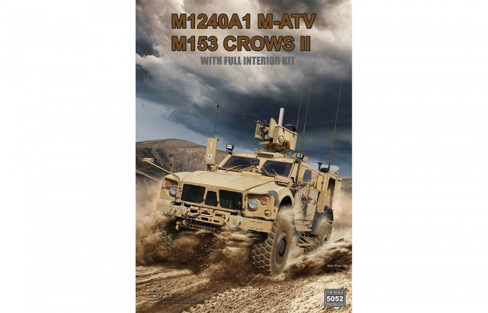 1:35 Сборная модель Бронеавтомобиль M1240A1 M-ATV (M153 CROWS II), полный интерьер - RM-5052