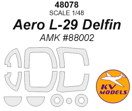 1:48 Окрасочная маска для Aero L-29 Delfin + маски на диски и колеса - 48078