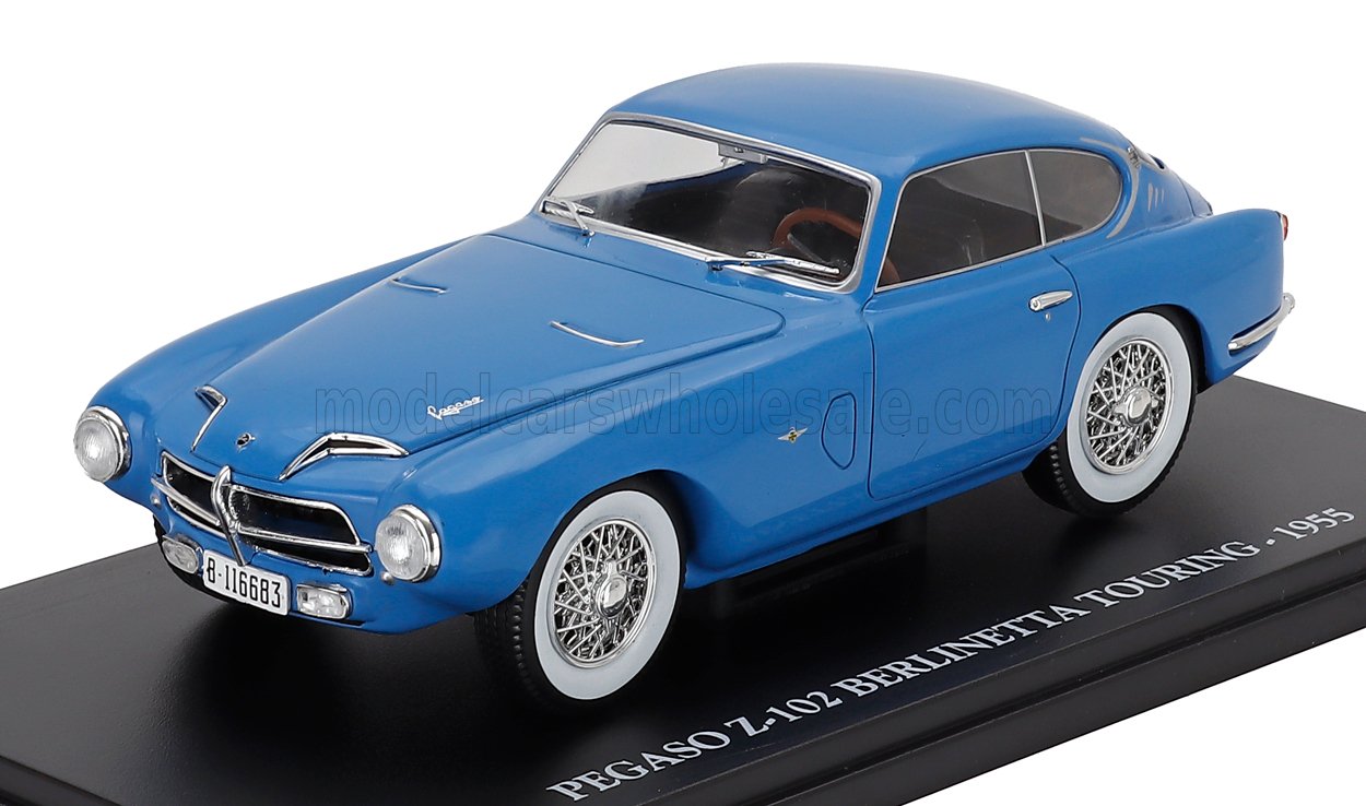 1:24 (Уценка!) PEGASO Z102 Berlinetta Touring (1955) - Con Vetrina - With Showcase, Blue - MX5ALA0088-Z1