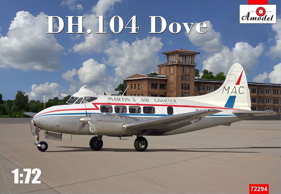 1:72 Сборная модель Британский пассажирский самолет de Havilland DH-104 Dove - 72294
