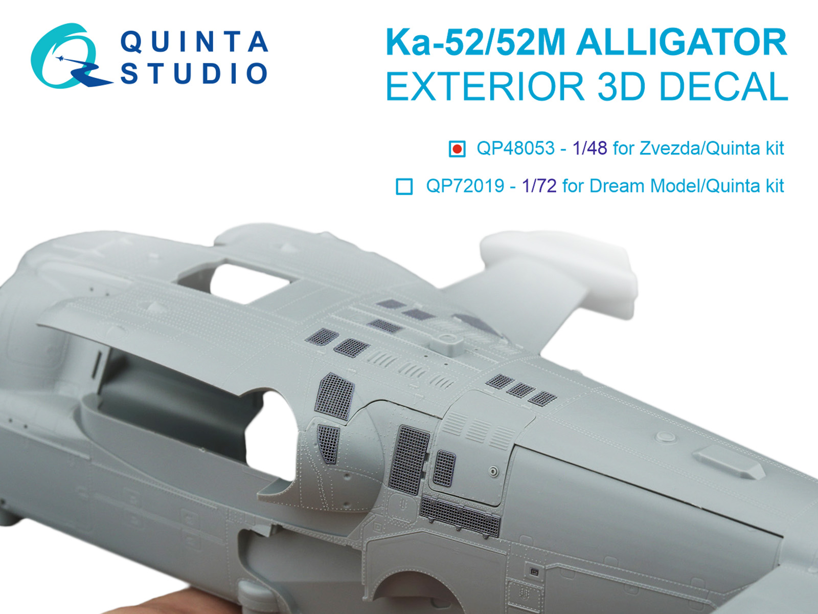 1:48 Декаль Элементы Экстерьера для Ка-52 (Звезда/Quinta Models) - QP48053
