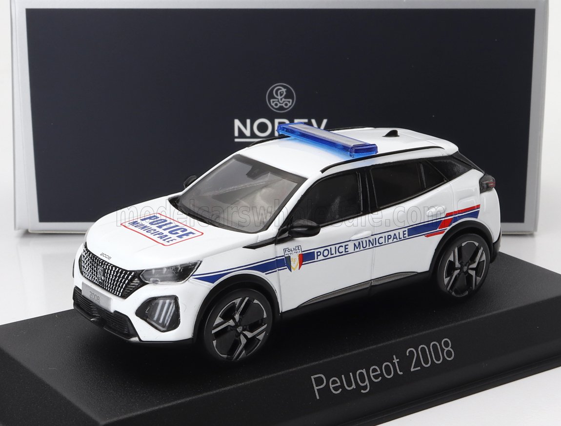 1:43 PEUGEOT 2008 Police Municipale (2024), White - 472875
