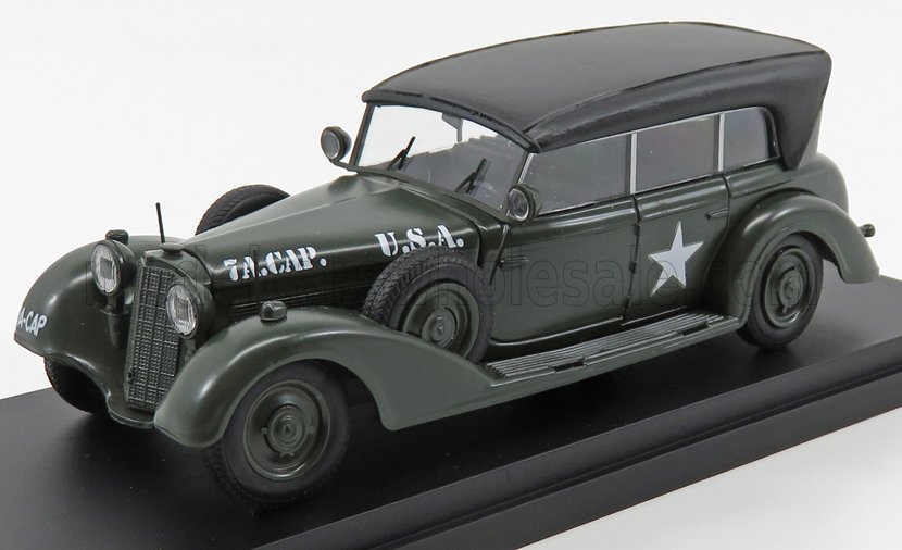 1:43 MERCEDES-BENZ 770w Cabriolet Closed U.S.A. Army (1945), Military Green Black - 4623