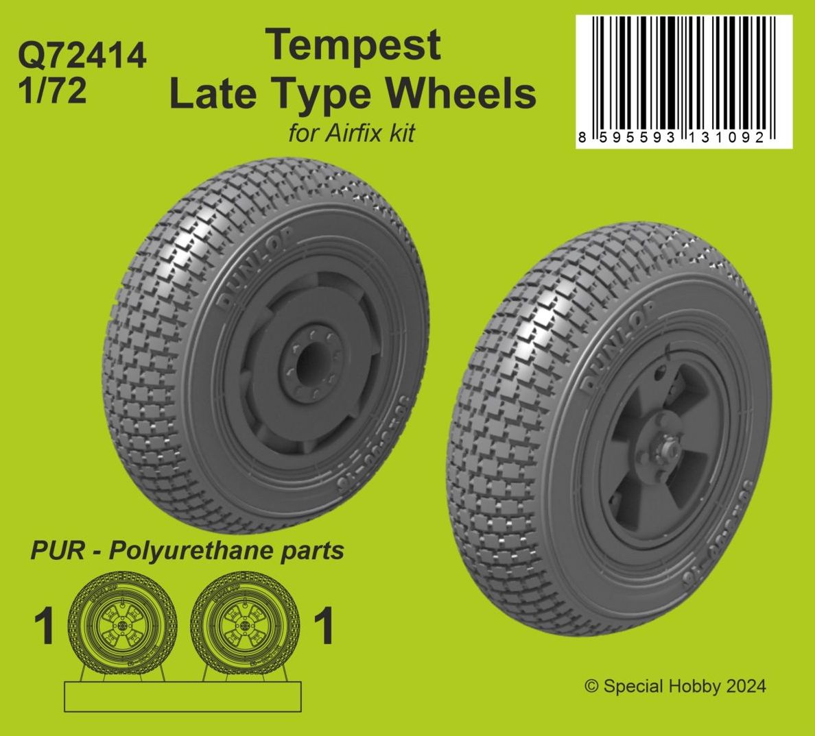 1:72 Tempest Late Type Wheels (For Airfix Kit) - Q72414