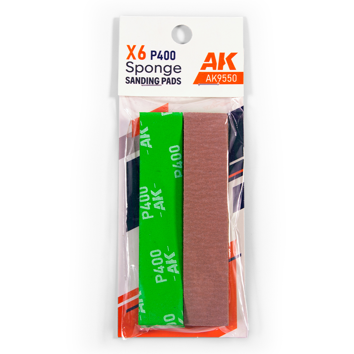 Губка с зернистостью P400 (6 шт.) / Sponge P400 Grit (6 Units) - AK9550